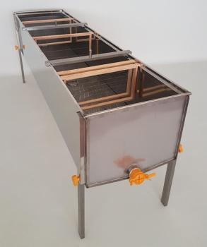 Rechteckiger Entdeckelungstank, Edelstahl - 2000X425X440mm